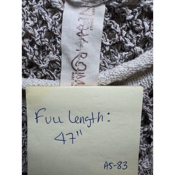 Free People Boho Dress S Ivory Cream Long Sleeve Crochet Maxi Cover Up - Picture 15 of 15